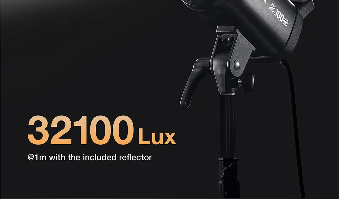 Godox SL100Bi độ sáng 32100 Lux tại 1m