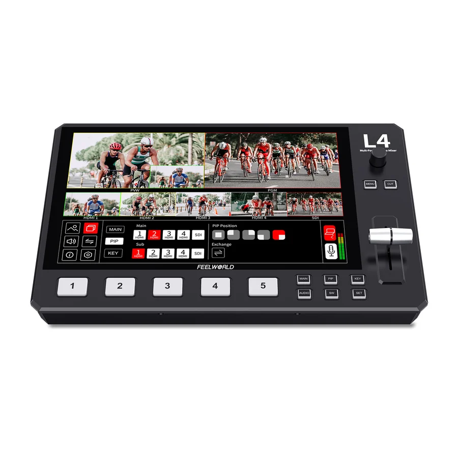 Bộ chuyển đổi bộ trộn video nhiều camera FEELWORLD L4 10.1 